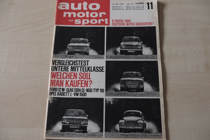 Deckblatt Auto Motor und Sport (11/1967)